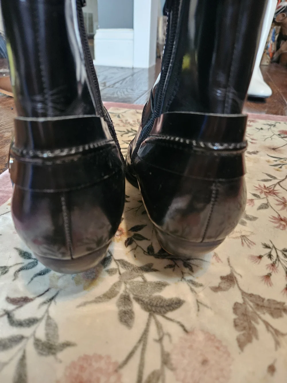 Jeffrey Campbell Black Leather Western Ankle Booties